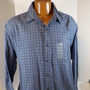 St. John's Bay Men's L/S Button Down Shirt Cobalt Blue Size XL NWT Vintage